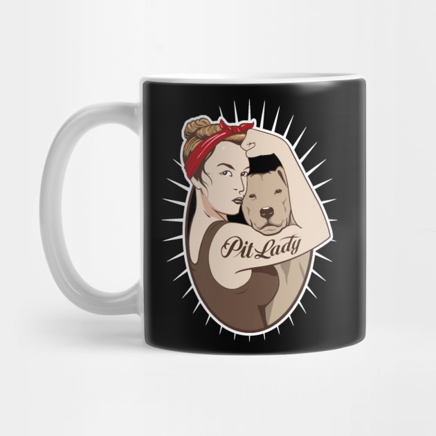 Pit Lady Gift T-shirt For Lover Pitbull by darius2019